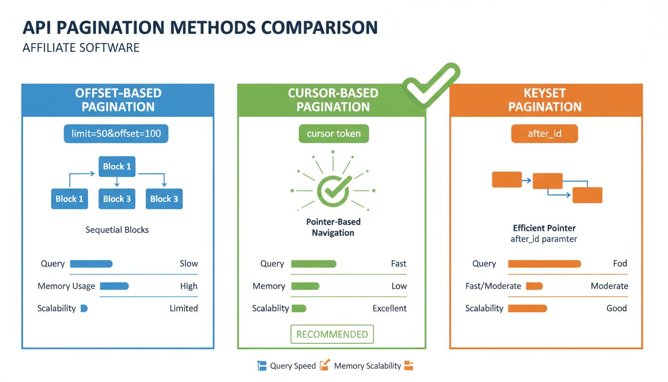 Confronto tra metodi di paginazione API: offset, cursore e keyset