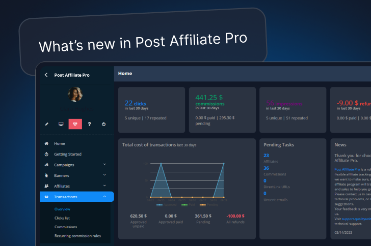 Vedi tutti gli ultimi aggiornamenti di prodotto di Post Affiliate Pro.