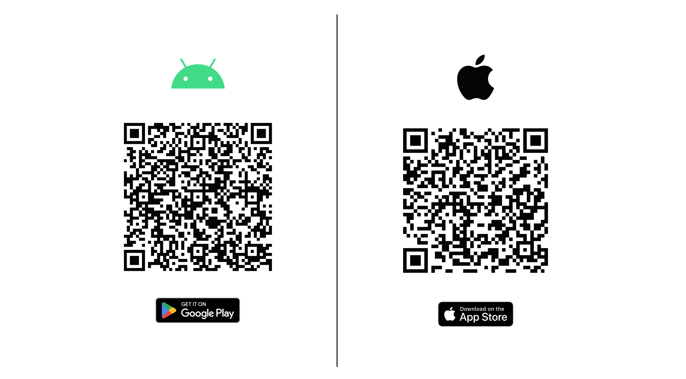 Codici QR dell'app mobile Post Affiliate Pro. Scansiona il codice QR e scarica l'app da Google Play o App Store.